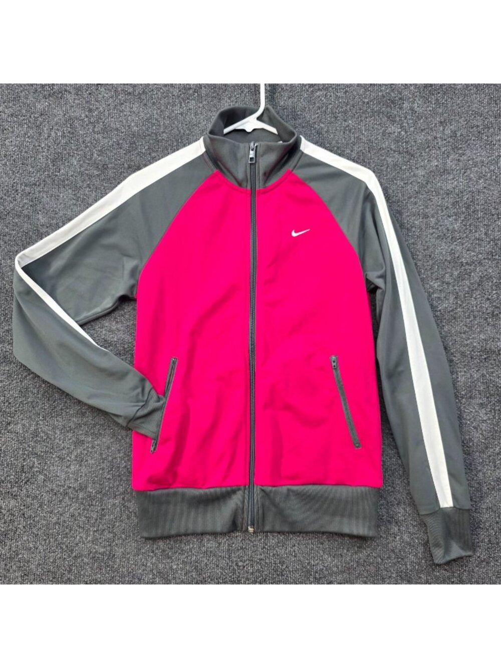 Nike The Athletic Dept Full Zip Track Jacket M Pink Colorblock Blockcore Sporty